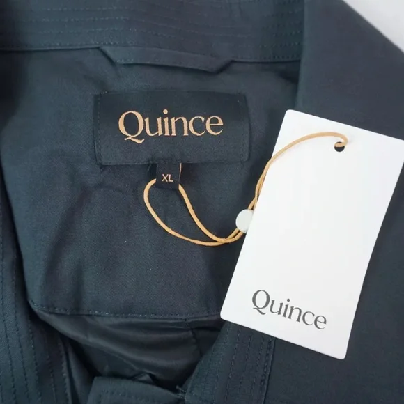 QUINCE • Black Comfort Stretch Trench Coat - Picture 7 of 8